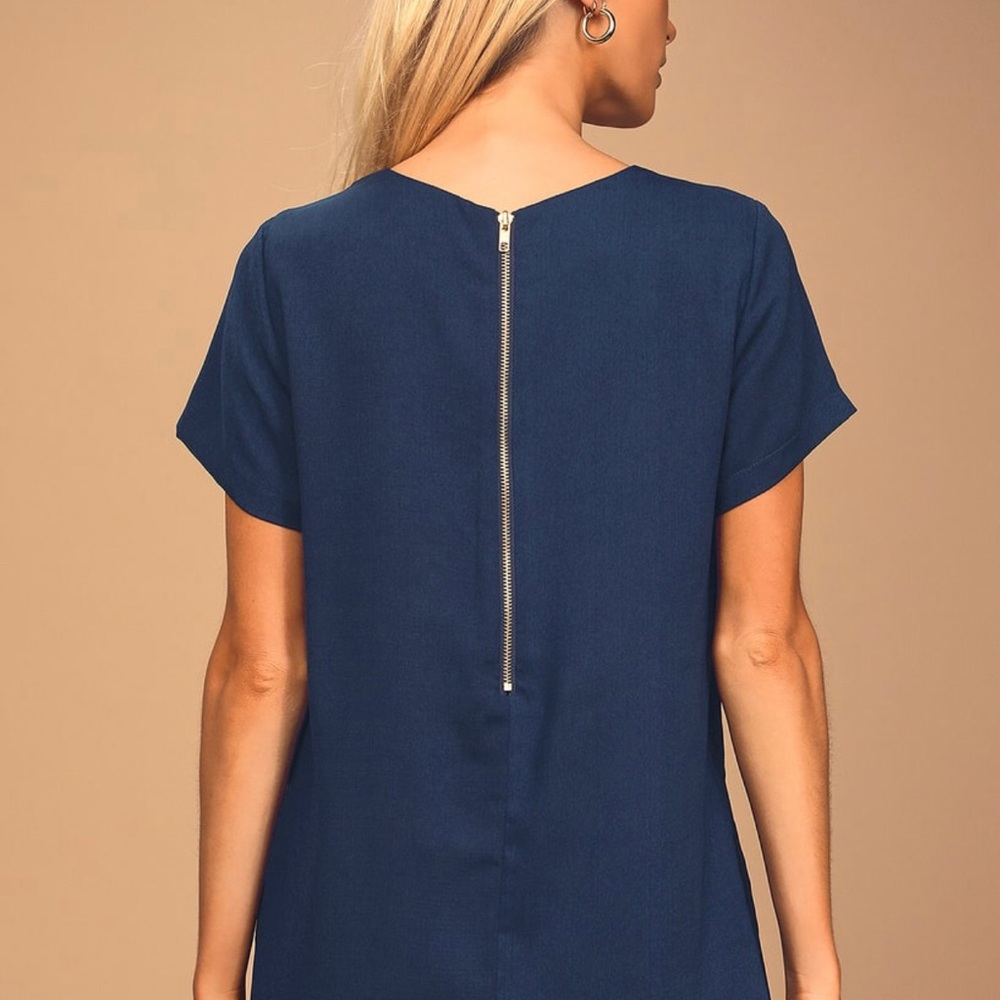 lulu’s navy shift dress